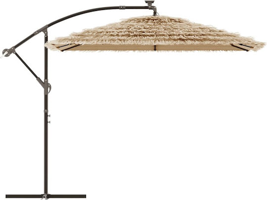 Runder Metallgarten- und Terrassen-Sonnenschirm Braune F2.35xH2.35m