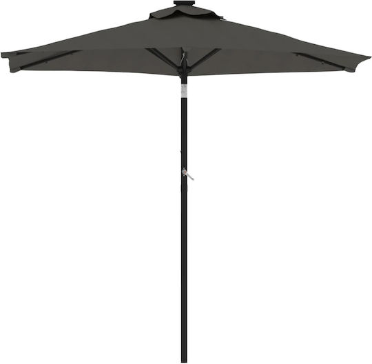 Rundschreiben Metall-Graue Garten- und Terrassen-Sonnenschirm F2.12xY2.12m