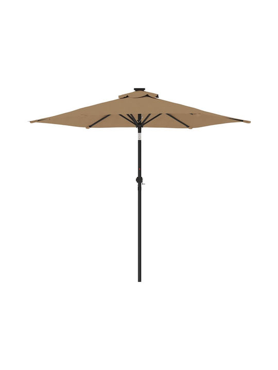 Umbrelă Rotundă Metalică Maro Φ2.12xÎ2.12m
