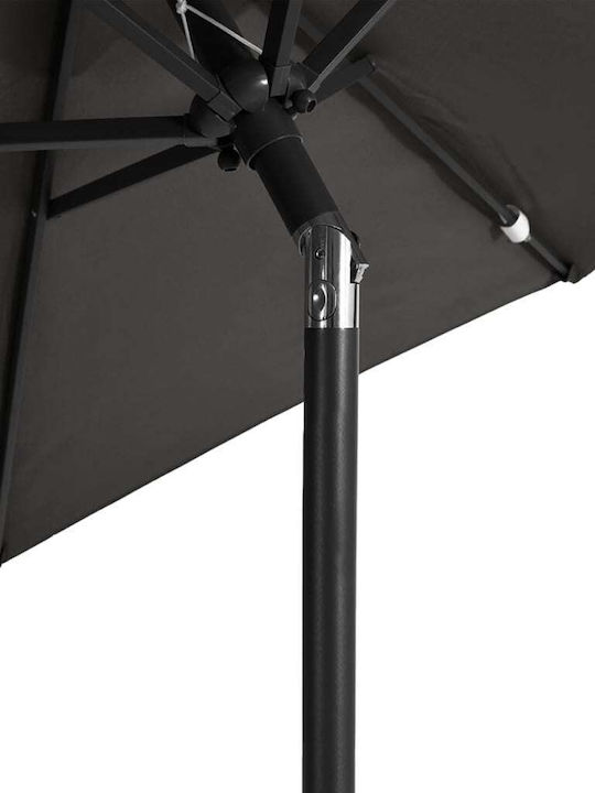 Round Metal Grey Parasol Φ2.12xH2.12m
