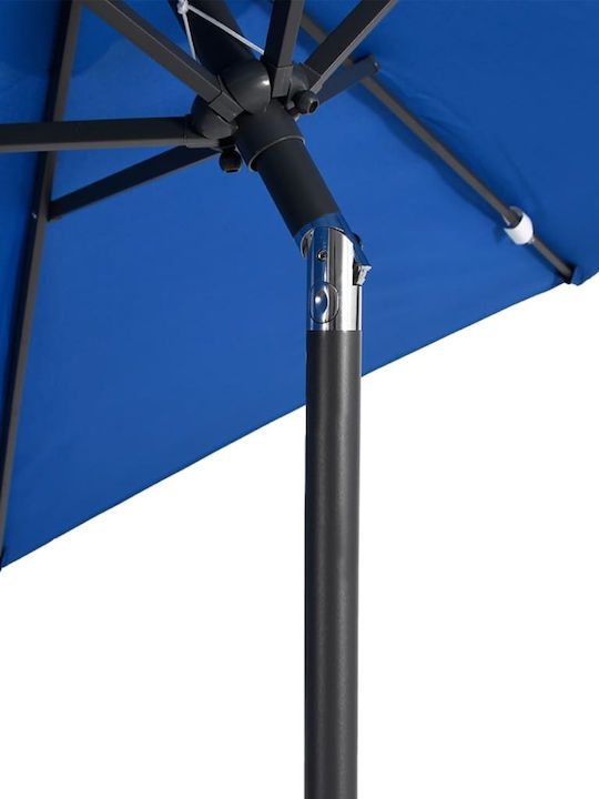 Garten- und Terrassen-Sonnenschirm Rundschreiben Metall Blau F2.12xY2.12m