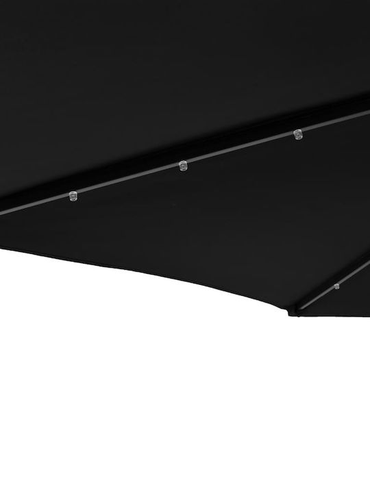 Umbrelă Rotundă Metalică Neagră Φ2.12xÎ2.12m