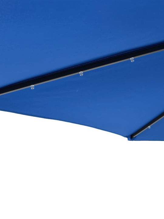 Round Metal Parasol Blue F2.12xY2.12m