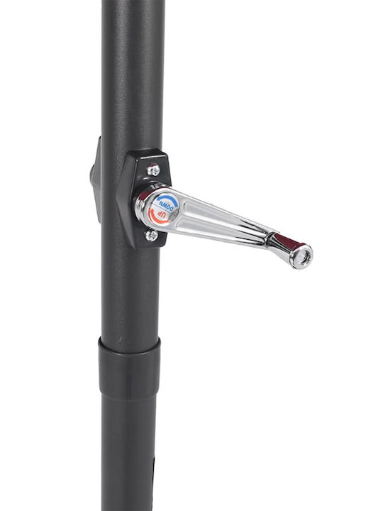 Umbrelă Rotundă Metalică Neagră Φ2.12xÎ2.12m