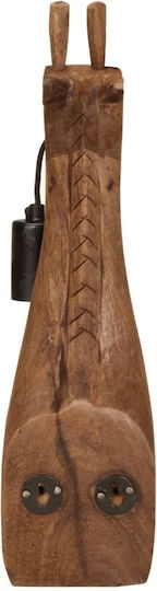 vidaXL Lamp Wall with Socket E27 Brown 12x12x42cm