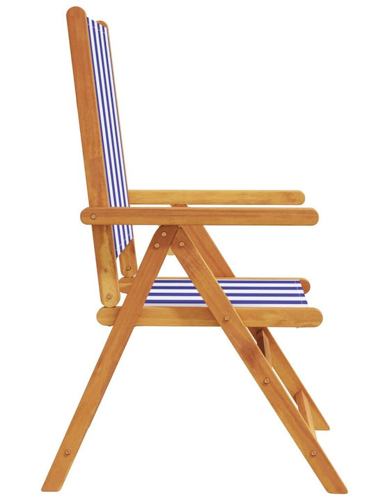 Scaun de exterior Lemn Albastru 2buc 48x40x109cm
