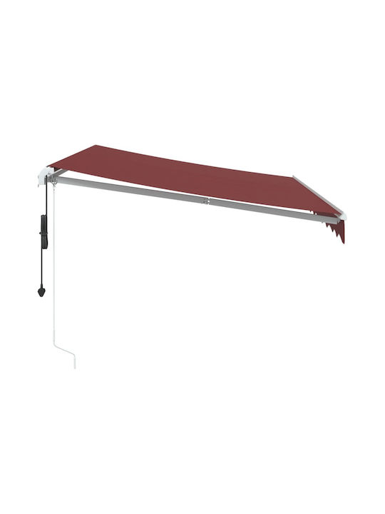 vidaXL Zelt Terrasse mit LEDs Burgundisch 3x2.5m
