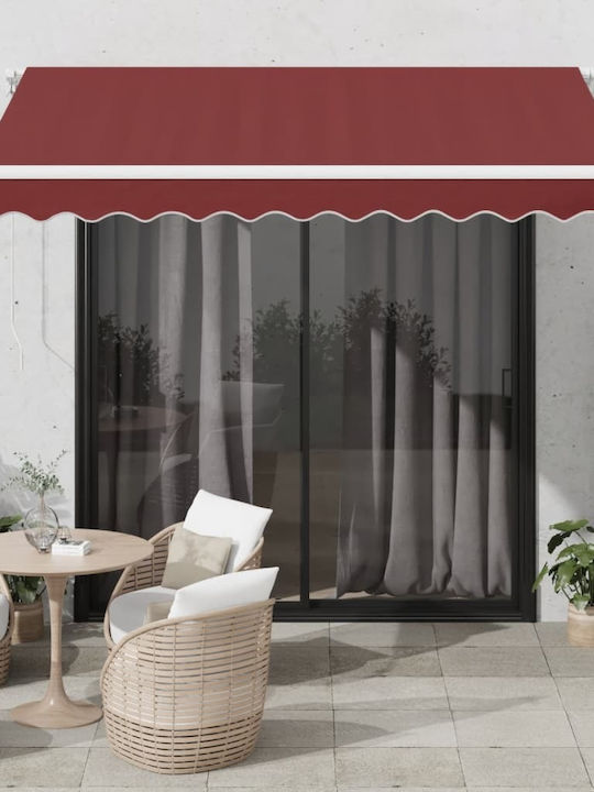vidaXL Zelt Terrasse mit LEDs Burgundisch 3x2.5m