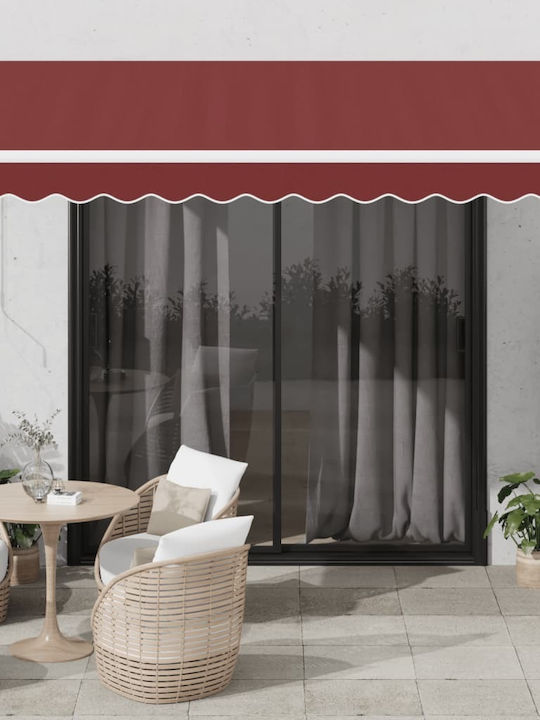 vidaXL Terrace Tent with LEDs Burgundy 3.5x2.5m