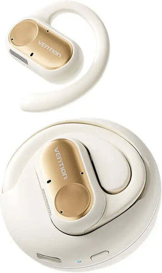 Vention OpenBeat O11 Open Ear Bluetooth Handsfree Ακουστικά με Αντοχή στον Ιδρώτα και Θήκη Φόρτισης Μπεζ