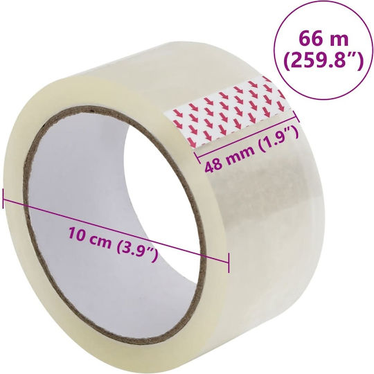 vidaXL Film de Ambalare Transparent 12buc