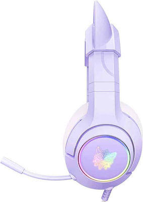 Onikuma K9 Over Ear Gaming Headset with Connection 3.5mm / USB Purple