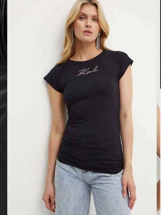 Karl Lagerfeld Γυναικείο T-shirt Μαύρο