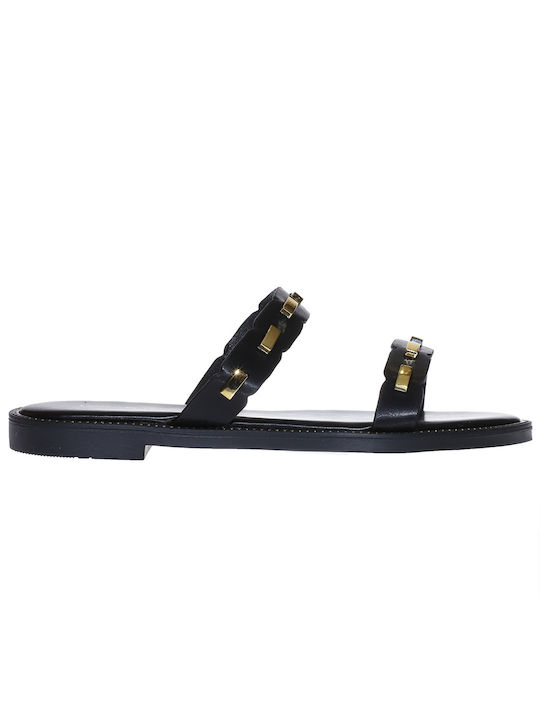 Envie Shoes Women's Flat Sandals in Black Color