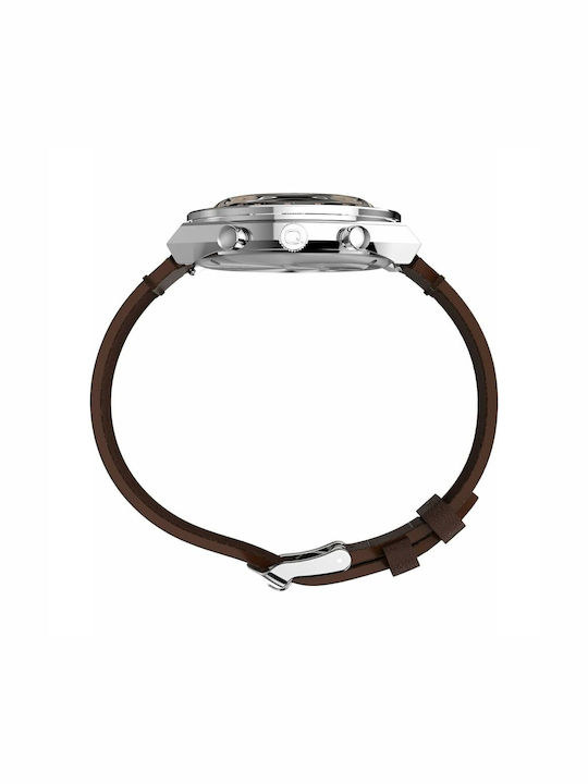 Timex Q Diver Ρολόι Μπαταρίας με Δερμάτινο Λουράκι Timex Q Diver Ρολόι Μπαταρίας με Δερμάτινο Λουράκι