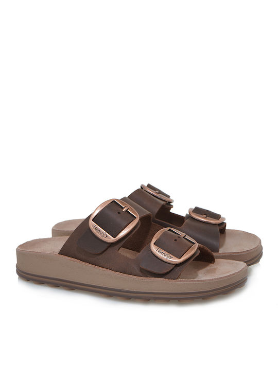 Fantasy Sandals Despoina Leather Women's Flat Sandals New Taupe