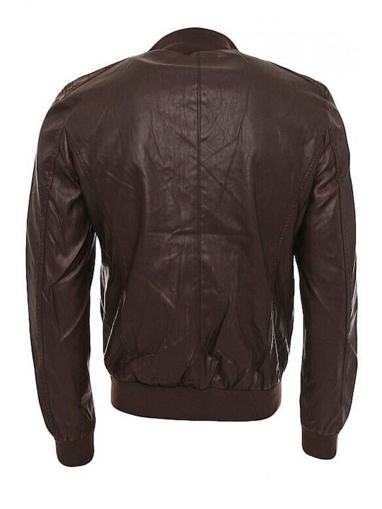 Easytoys Men's Leather Jacket Brown
