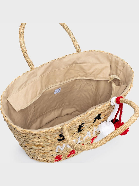 Nolah Salt Wicker Beach Bag Beige Nolah Salt Wicker Beach Bag Beige