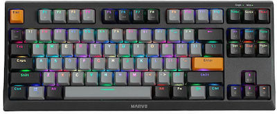 Marvo KG980 Gaming Mechanical Keyboard Tenkeyless with RGB lighting (English US) Gray