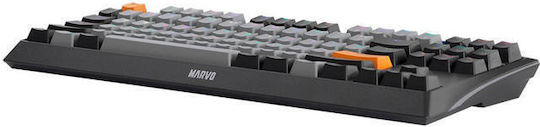 Marvo KG980 Гейминг Механична Клавиатура Без ключове с RGB подсветка (Английски US) Сив