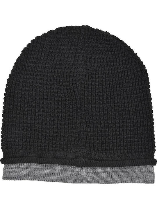 Beanie Unisex Σκούφος Πλεκτός σε Μαύρο χρώμα