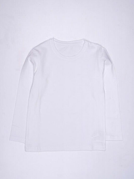 Kids Blouse Long Sleeve White