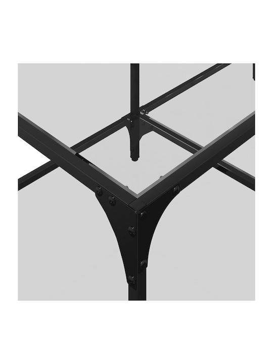 Rectangular Central Glass Coffee Table Transparent M98.5xW50xH40cm