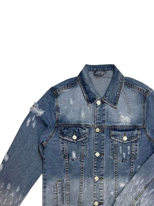 Senior Geacă pentru bărbați Denim Albastru