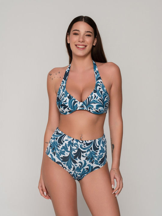 Luna Underwire Bikini Bra Blue