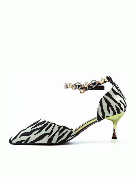 Γόβες με Τακούνι Στιλέτο & Λουράκι Animal Print Πολύχρωμες