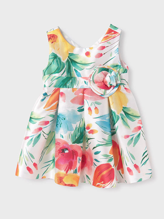 Children's Dress Sleeveless Satin Turquoise