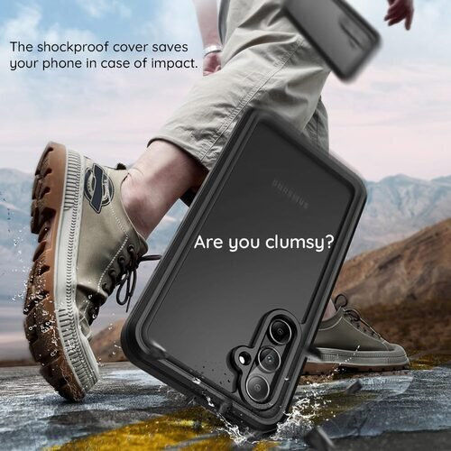 Shellbox Umschlag Rückseite Silikon / Kunststoff Wasserdicht Schwarz (iPhone 14 Pro Max)