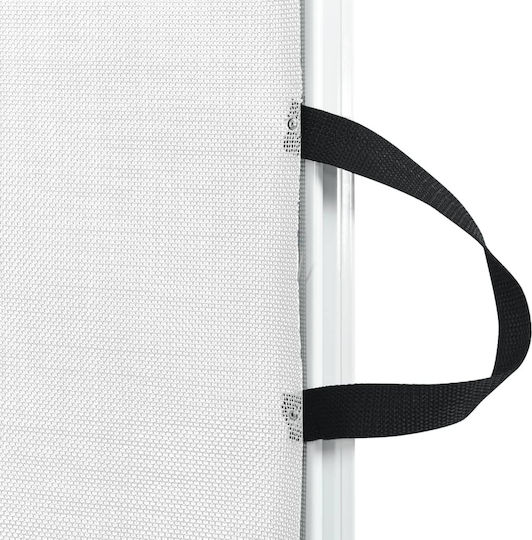 vidaXL Metallischer Hundeteiler 125x117,5cm Weiß