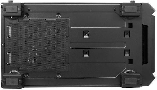 1STPLAYER Fire Dancing V4 Gaming Midi Tower Computer Case with Side Window and RGB Lighting Black