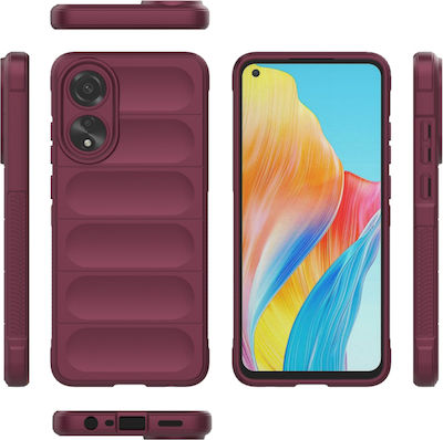 Techsuit Shield Umschlag Rückseite Burgundisch (Oppo A78 4G)