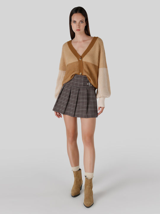 Γυναικεία Πλεκτή Ζακέτα Brown