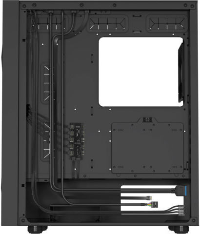 Genesis Diaxid 605F Gaming Micro Tower Carcasă PC cu Deschidere Laterală Neagră
