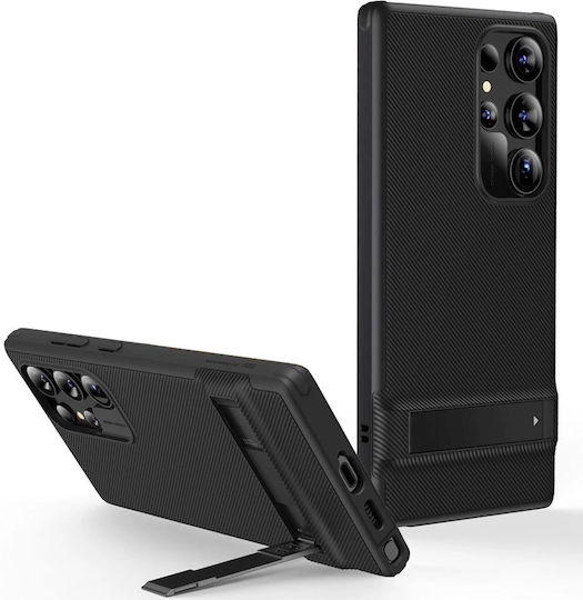 ESR Boost Kickstand Back Cover Σιλικόνης 1mm Μαύρο (Samsung Galaxy S24 Ultra)