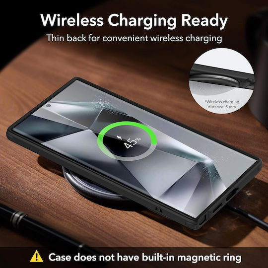 ESR Boost Kickstand Back Cover Σιλικόνης 1mm Μαύρο (Samsung Galaxy S24 Ultra)