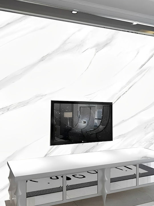 Самозалепваща Тапет за Стена Бяла 300x120см