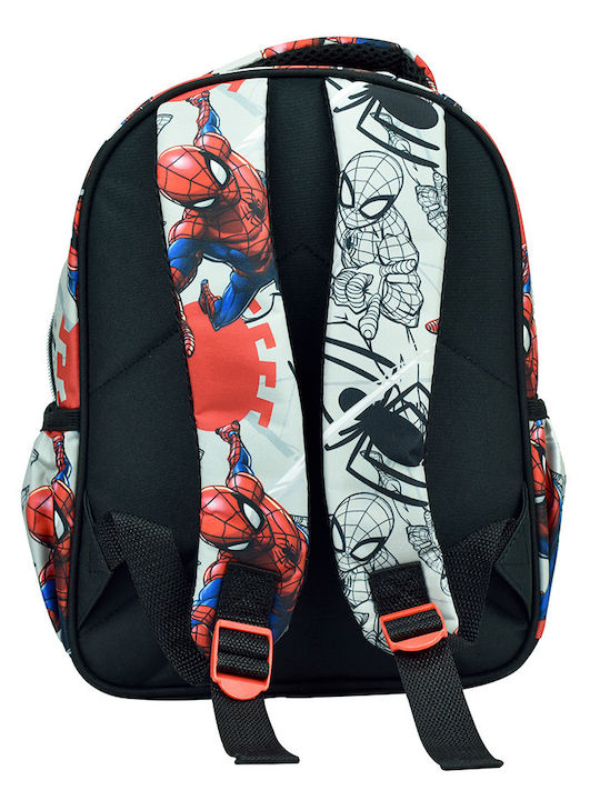 Gim Spider Wall School Bag Backpack Kindergarten White with Water Bottle Holder 15Liters