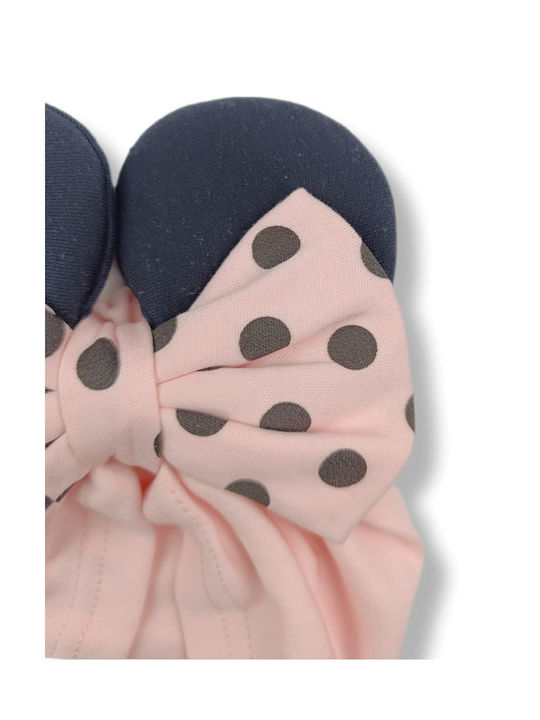 Trendy Shop Παιδικό Σκουφάκι Υφασμάτινο Ροζ για Νεογέννητο