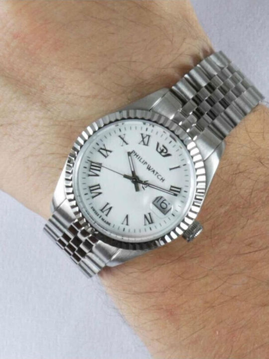 Philip Watch Caribe Watch Battery with Metal Bracelet