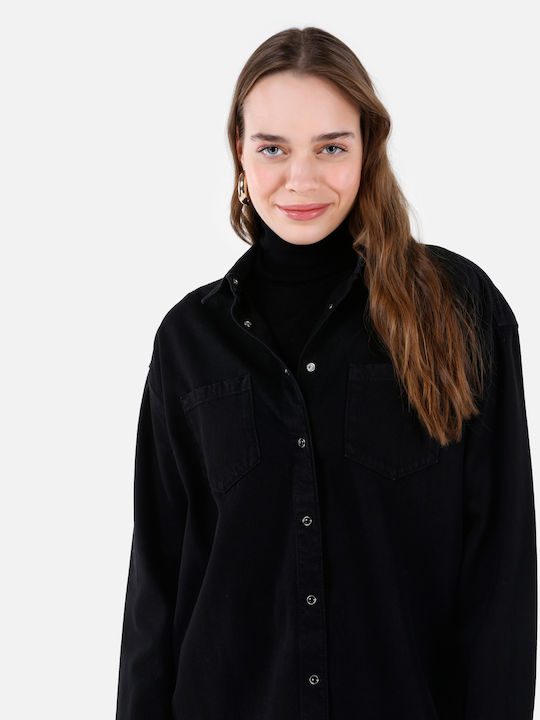 Mânecă lungă Femei Cămașă Black