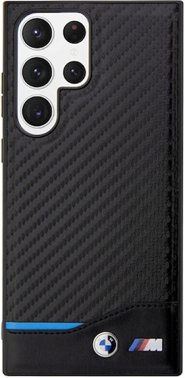 BMW Carbon Back Cover Δερμάτινο / Υφασμάτινο Μπλε (Galaxy S23 Ultra)