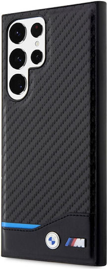 BMW Carbon Back Cover Δερμάτινο / Υφασμάτινο Μπλε (Galaxy S23 Ultra)