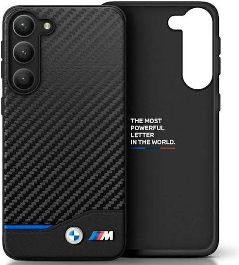 BMW Carbon Back Cover Δερμάτινο / Υφασμάτινο Μπλε (Galaxy S23 Ultra)