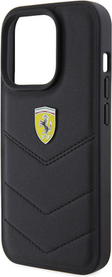 Ferrari 6.1" Back Cover Plastic Negru (iPhone 15 Pro)