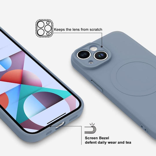Tel Protect Back Cover Silicone 2mm Gray (iPhone 15)