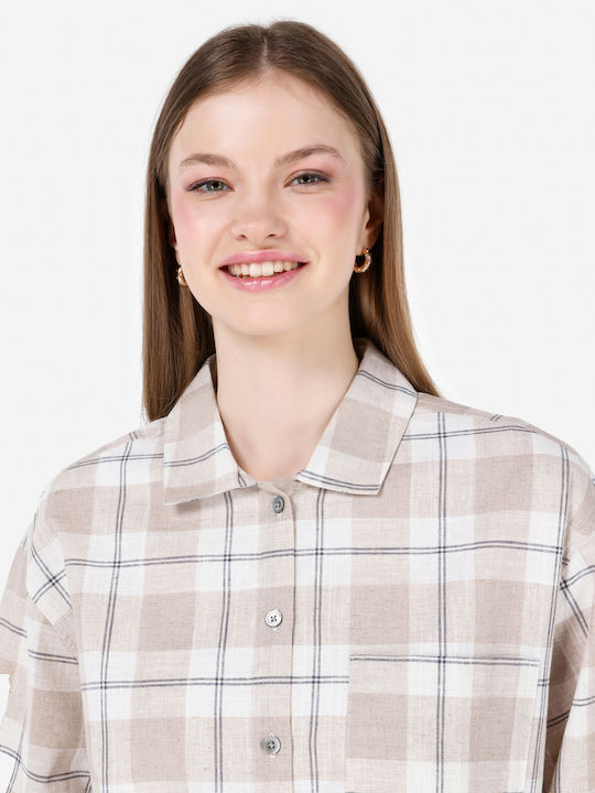 Women's Long Sleeve Shirt Beige